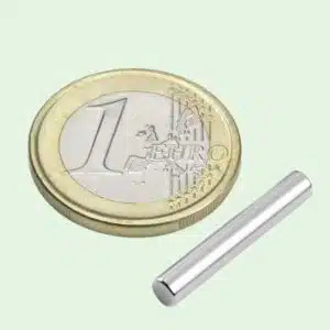 Neodymium Staafmagneet 4 mm x 25 mm (Trekkracht ca. 670 gram) 2 Neodymium staafmagneet 4 x 25 mm