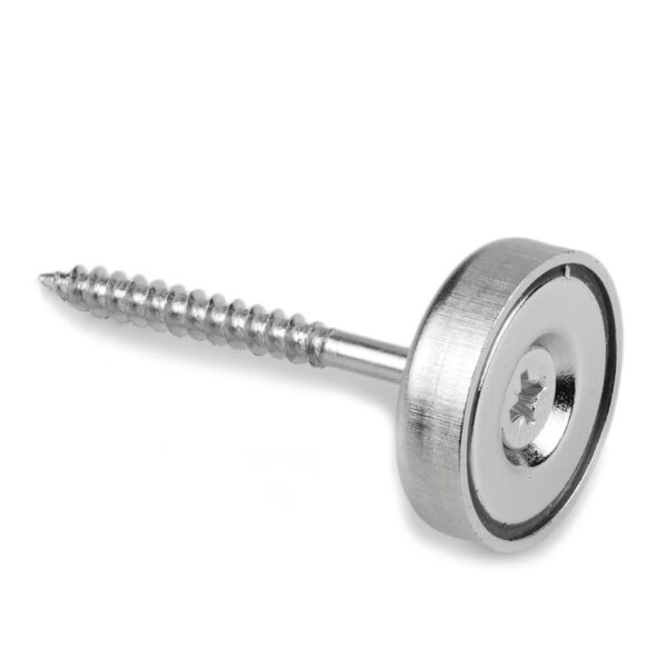 Potmagneet met verzonken gat 25 mm en schroef