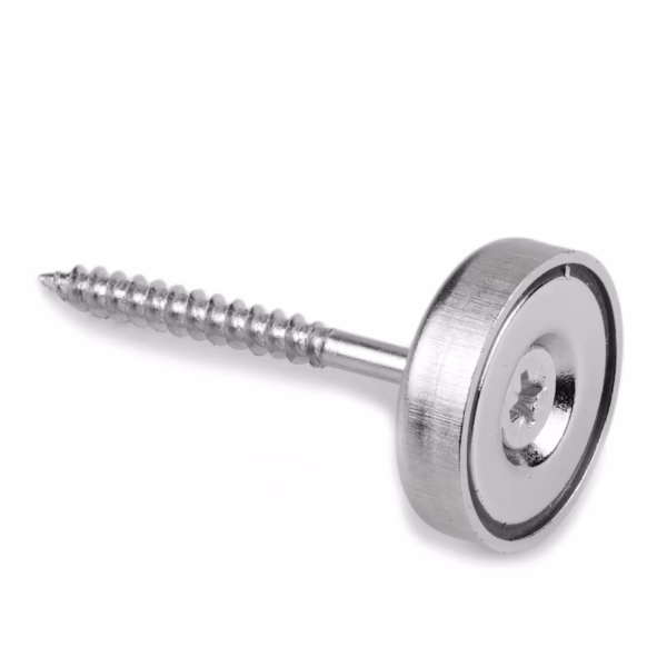 Potmagneet met verzonken gat 25 mm en schroef