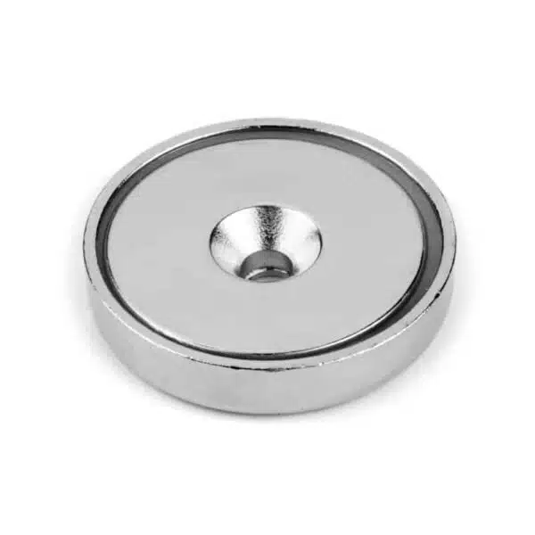 Potmagneet met verzonken gat om te schroeven