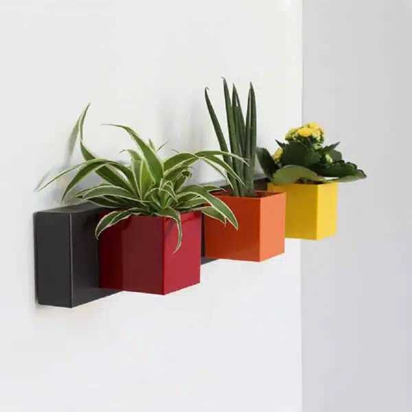Kalamitica magnetische bar in het zwart met gekleurde magnetische plantenbakjes