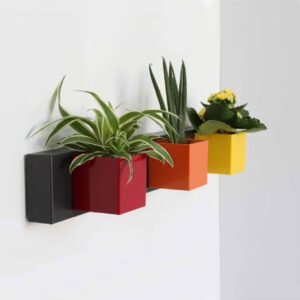 Magnetic Bar Zwart 50 cm 4 Kalamitica magnetische bar in het zwart met gekleurde magnetische plantenbakjes
