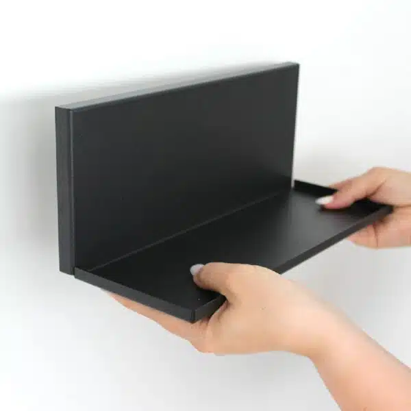 Kosta Metalen plank met magneten in zwarte kleur