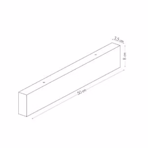 Magnetic Bar Zwart 50 cm 8 Maatvoering Magnetic Bar KalaMitica