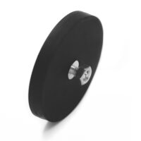 Magneet met rubber omgeven en schroefdraad 43 mm