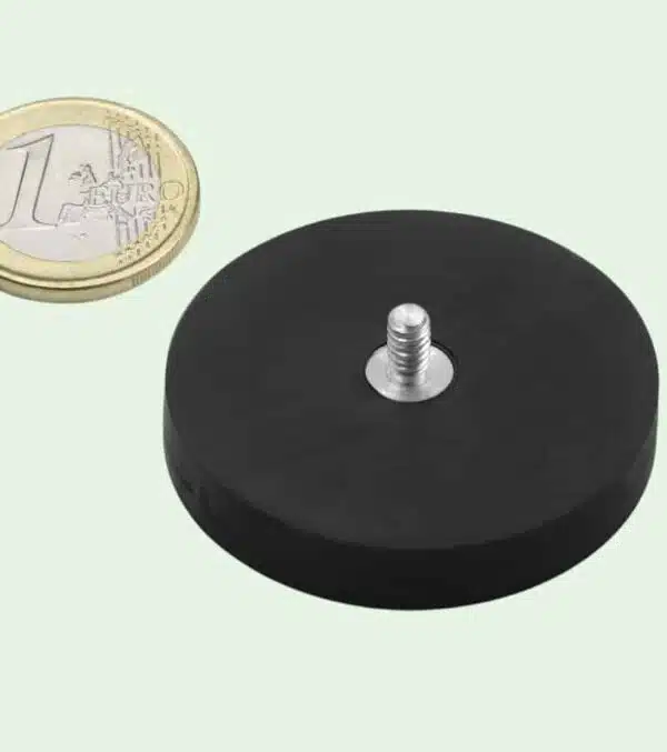 Magneet met rubbercoating en schroefdraad 42 mm 1 Magneet met rubbercoating en schroefdraad 43 mm