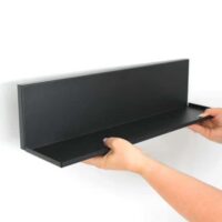 Metalen magnetische plank Kostas 50 cm wit of zwart 2 Magnetische stalen plank met sterke magneten voor het stevig bevestigen