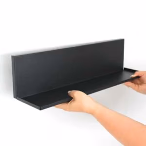Metalen magnetische plank Kostas 50 cm wit of zwart 2 Magnetische stalen plank met sterke magneten voor het stevig bevestigen
