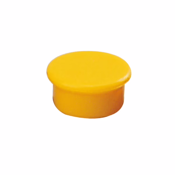Kleine whiteboardmagneet in gele kleur