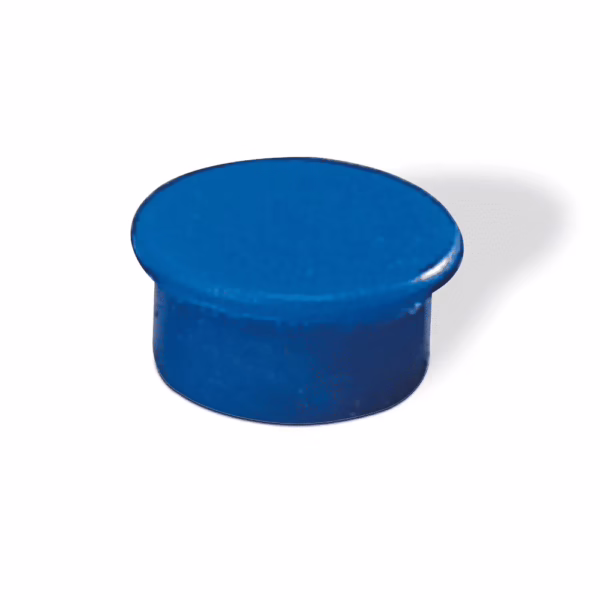 Kleine whiteboardmagneet in blauwe kleur