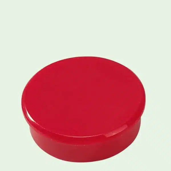 Grote sterke whiteboardmagneet met rode kunststof kap