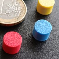 Kleurrijke cilinder magneetjes 4 Cilindervormige magneetjes in vier kleuren