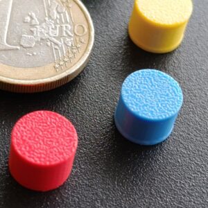 Kleurrijke cilinder magneetjes 4 Cilindervormige magneetjes in vier kleuren