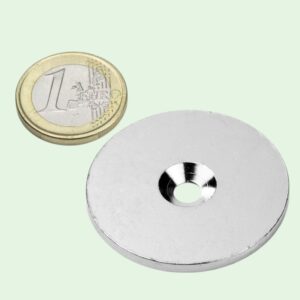 Metalen tegenstuk met boorgat 42mm 2 Metalen tegenstuk met boorgat
