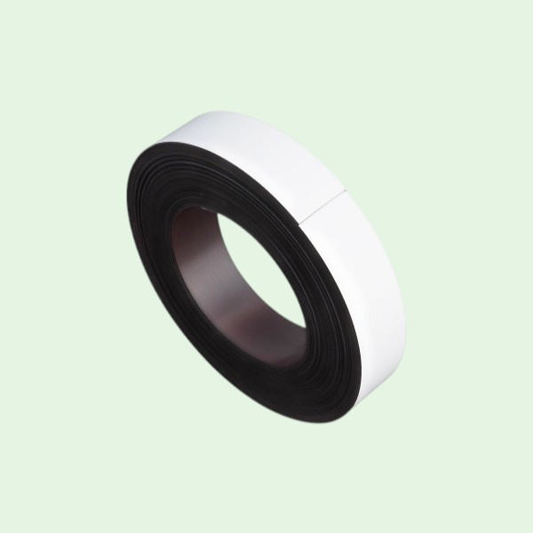 Magneetband in het wit op een rol van 10 meter