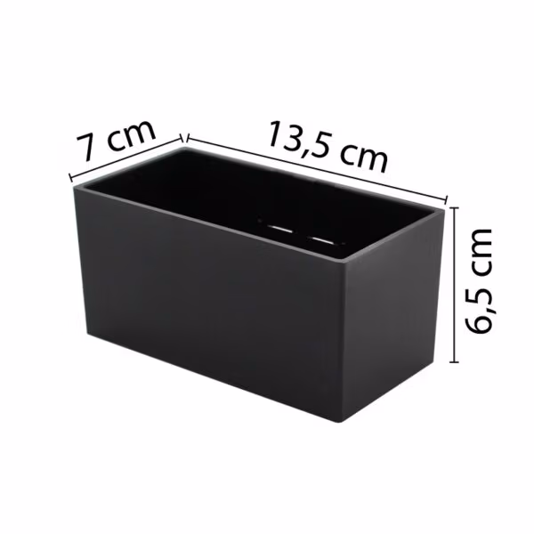 Maatvoering magnetisch bakje Gea zwart