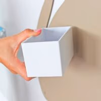 Magnetisch bakje Gea wit 13x7x5cm met sterke magneet