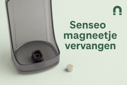 Senseo waterreservoir met los neodymium magneetje, gebruikt voor het vervangen van het vlottermagneetje – MagneetjesWinkel.nl