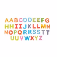 Houten magneetletters van het alfabet voor kinderen