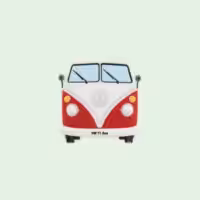 Volkswagen T1 camper magneet rood – rubberen koelkastmagneet van MagneetjesWinkel.nl
