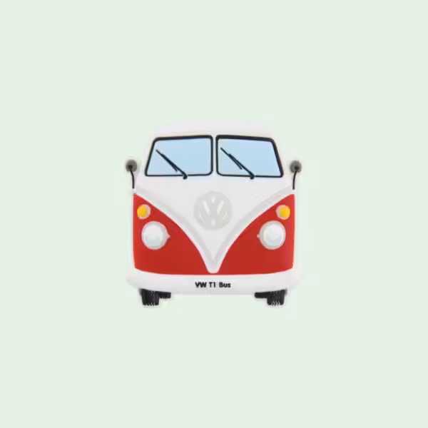 Volkswagen T1 camper magneet rood – rubberen koelkastmagneet van MagneetjesWinkel.nl