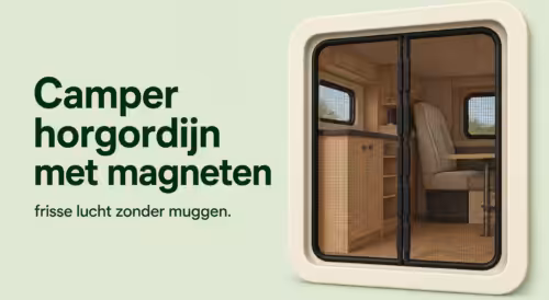 Camper horgordijn met magneten voor frisse lucht zonder muggen – MagneetjesWinkel.nl