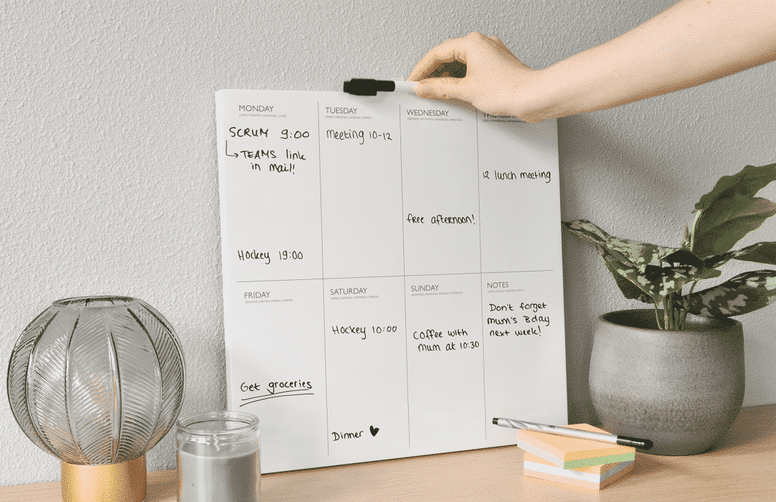 Whiteboard weekplanner
