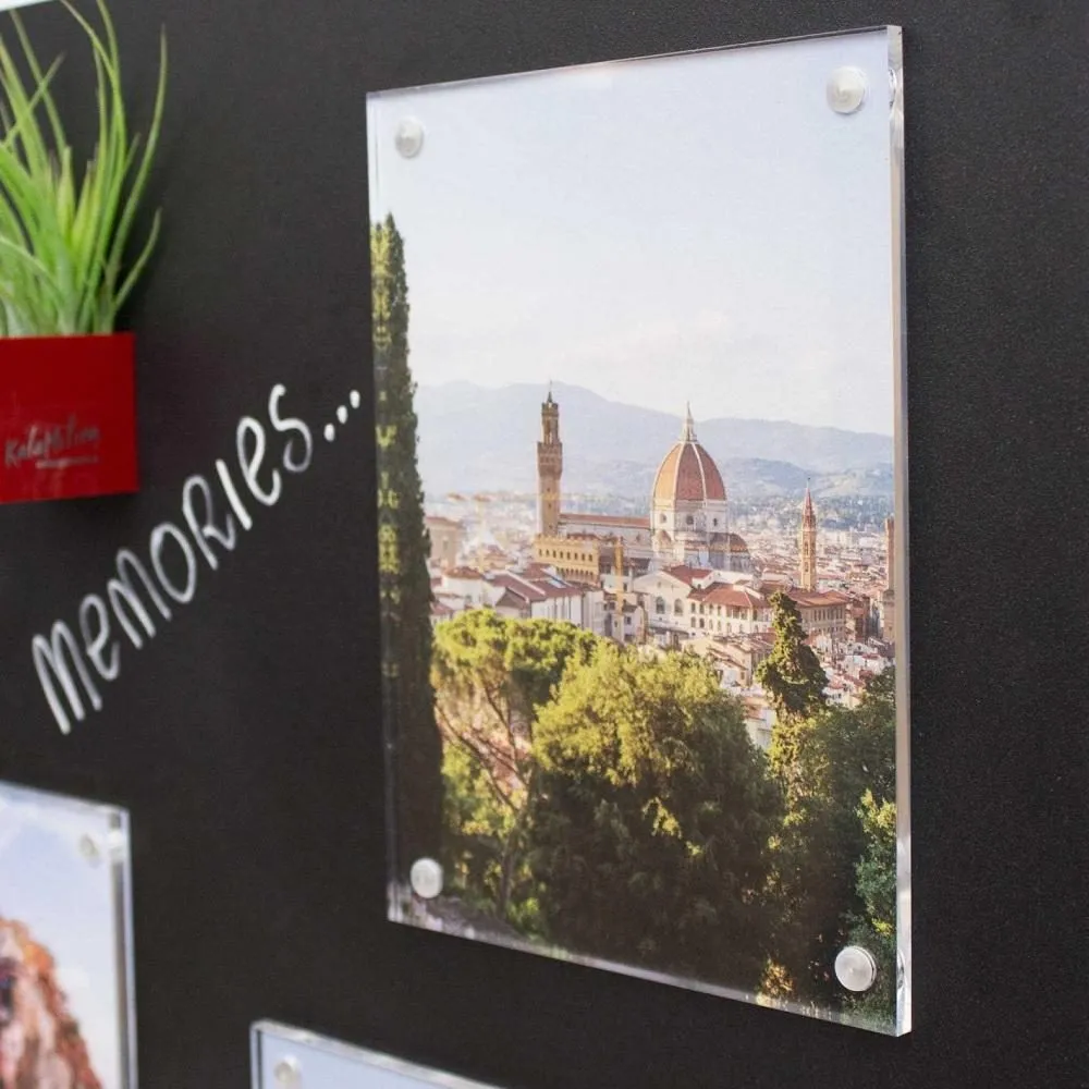 magnetische fotolijst 13x18 met vier sterke Neodymium magneten te bevestigen op iedere metalen ondergrond